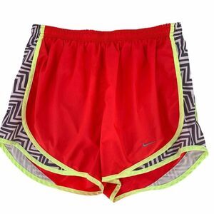 Nike Dri-fit Cherry Red Lined Running Shorts High Rise, w/draw string tie Size S